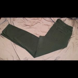 Woman’s Dark Olive Skinny Jeans